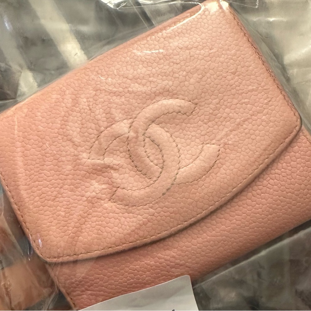 CHANEL Blush Pink Leather Wallet